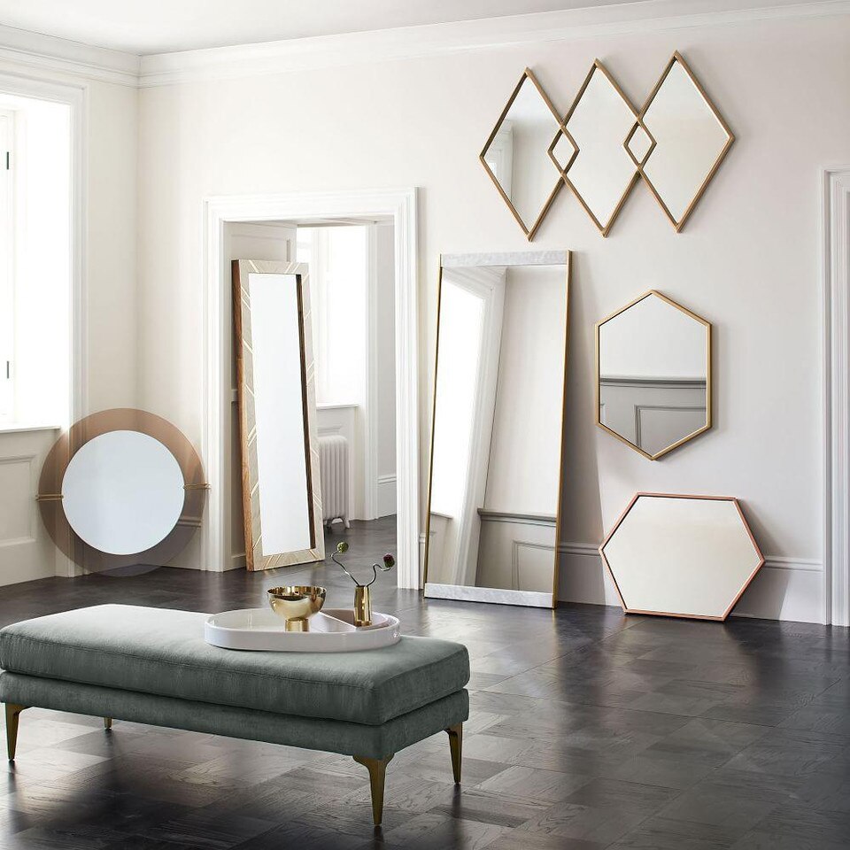 Dapper Glass Wall Mirror west elm United Kingdom